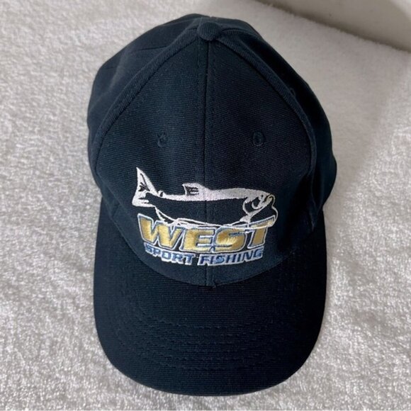 5/$25 West Sport Fishing Embroidered Black Hat - Picture 11 of 11